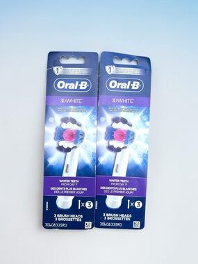 3D White Replacement Brush Heads - Blue/Purple (3 Pack)